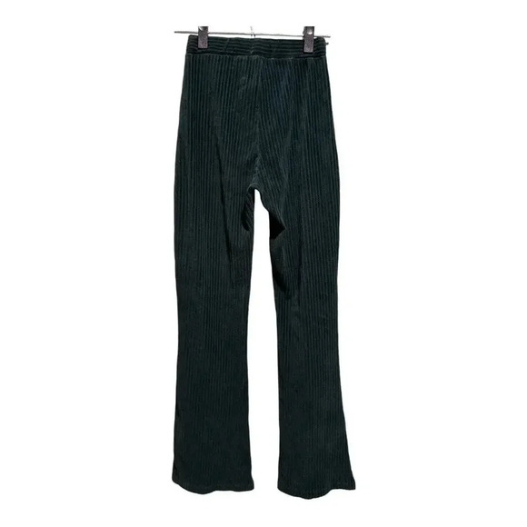 Urban Outfitters Dark Green Velvet Flare Pant | Size S - Picture 2 of 4